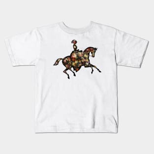 Vintage horse, Vintage woman Riding A Horse, Rider lady silhouette Kids T-Shirt